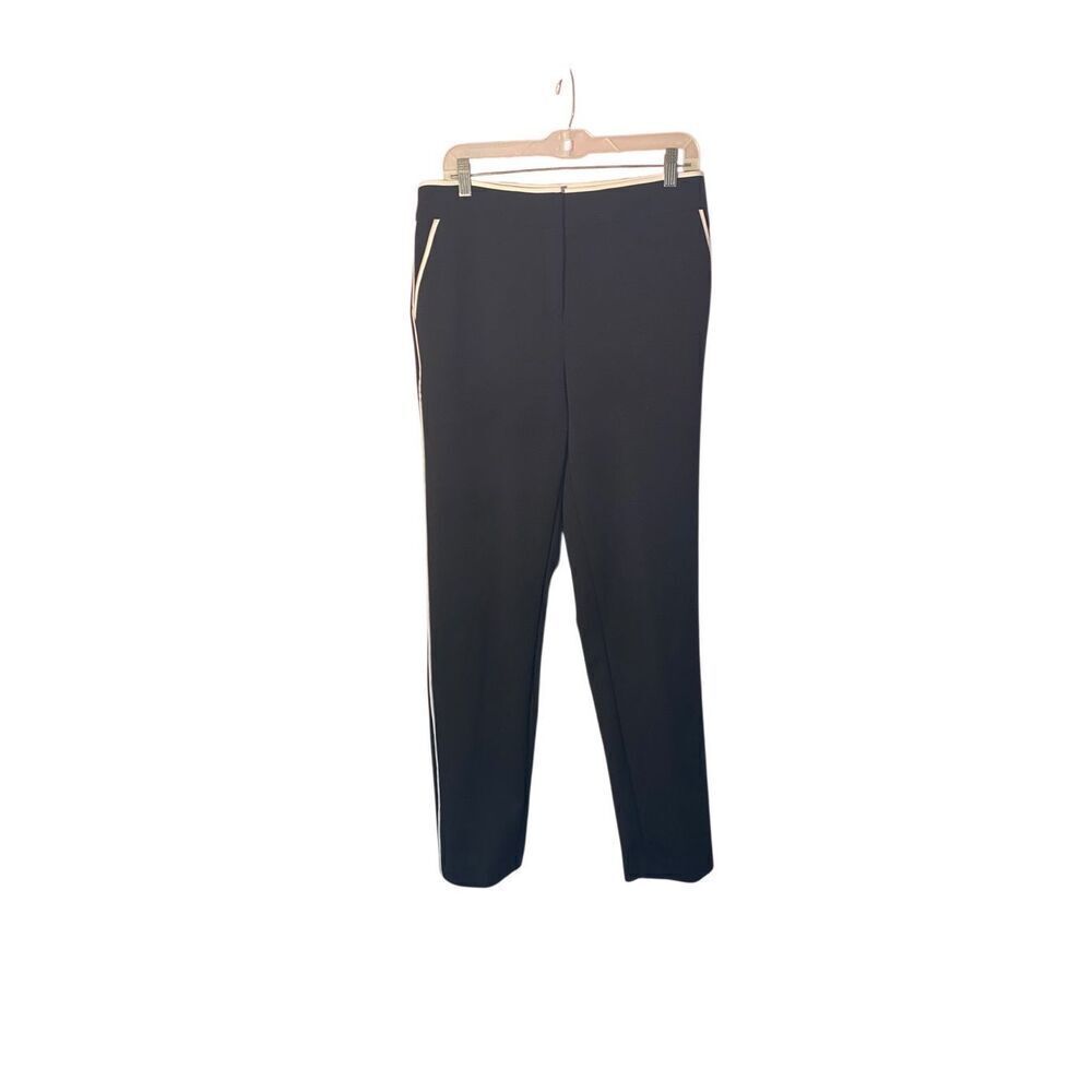 Calvin Klein woman’s tuxedo style white stripe dress pants size 10